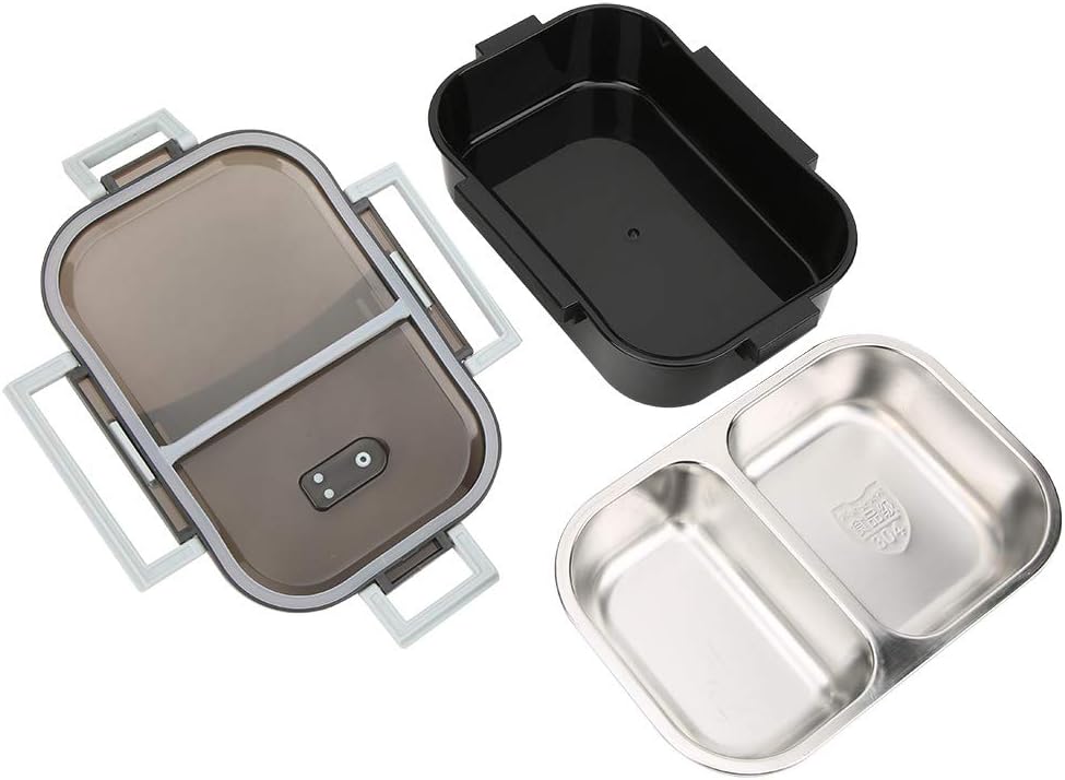 Niiyen Small Lunch Box, 700ml Food Lunch Containers with Handle, Portable Bento Lunch Box for Adult Kids, Removable Liner, for School Office Travel(Black) - Image 7