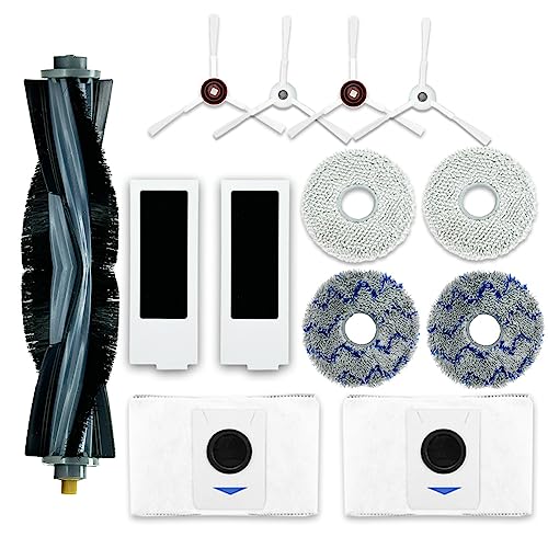 Replacement Parts Accessories for ECOVACS Deebot T20 omni/PRO/MAX T20 Pro/Max Plus Vacuum Cleaner Include 1 Main Brush, 4 Side Brushes, 2 Filter, 2 Dust Bag, 4 Mop Pads -  S YTALAND