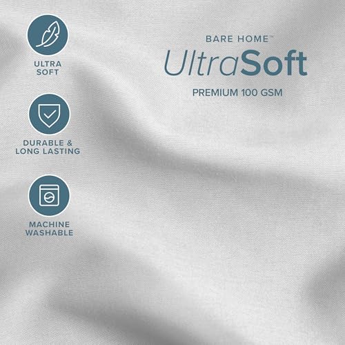 Image of Bare Home Comforter Set - Queen Size - Ultra-Soft - Goose Down Alternative - Premium 1800 Series - All Season Warmth (Queen, Cloud Grey)