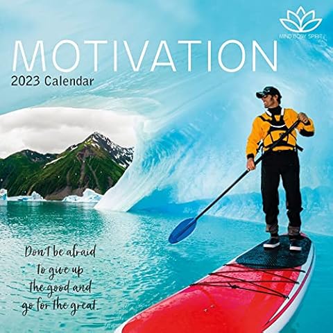 Wandkalender 2023 - Motivation Kalender, 30 x 30 Zentimeter Monatsansicht auf Englisch Cover