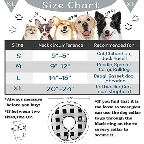 Image of Inflatable gentlegrid Protective Dog Donut Cone Collar for Dogs Cats-Soft Recovery Adjustable E-Collar Dog Neck Donut Cone Alternative After Surgery to Prevent from Biting Licking Scratching