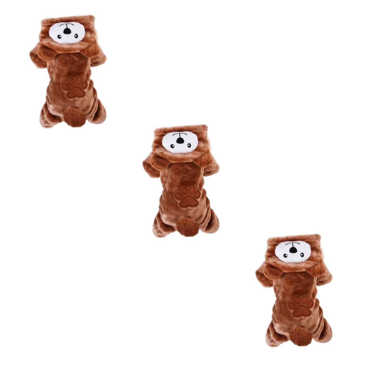 BESPORTBLE 3 Pezzi Impermeabile per Cani alla Moda Caldo Cappotto per Cani Adorabile Gilet in Pile di Corallo A Forma di Orso per Animali Domestici per Eventi Speciali