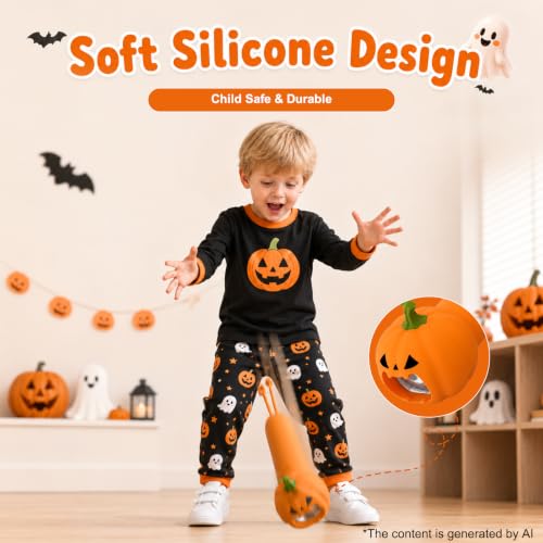Image of Halloween Flashlights for Kids Pumpkin Kid's Flashlight Rechargeable,for Outdoor Halloween Festival Decorations Pumpkin Night Light Halloween Gifts Stuffers