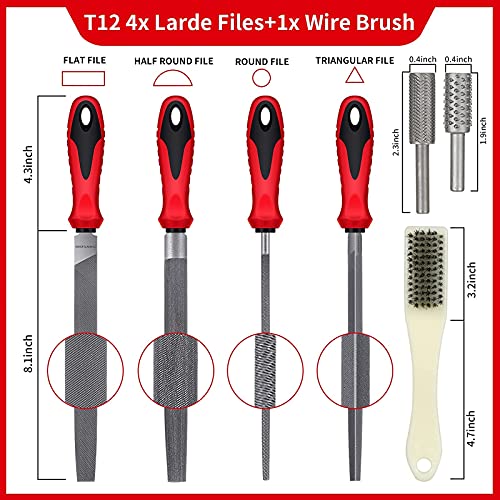 Chentuopo DFBB-57PC 57Pcs Metal & Wood File Rasp Set,Grade T12 Forged Alloy Steel thumb #3
