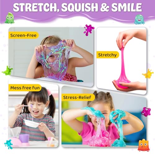 Image of PW PVA Slime Glue(200ml) & Activator(50ml) Set, Slime for Kids 3-10 Years | Safe & Non-Toxic, Mess Free, Slime Making Kit, Birthday Gift for Boys /Girls