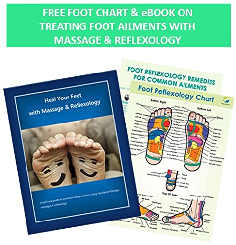 TheraFlow Dual Foot Massager Roller (Large). Relieve Plantar Fasciitis, Stress, Heel, Arch Pain - The Original - Shiatsu Acupressure Relaxation. Full Instructions/Reflexology Chart. Christmas Gift