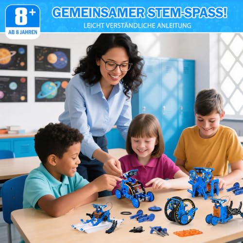 OMWay 12-in-1 Solar Roboter Spielzeug für Kinder, Geschenk für Jungen 8+ – Ansicht 4