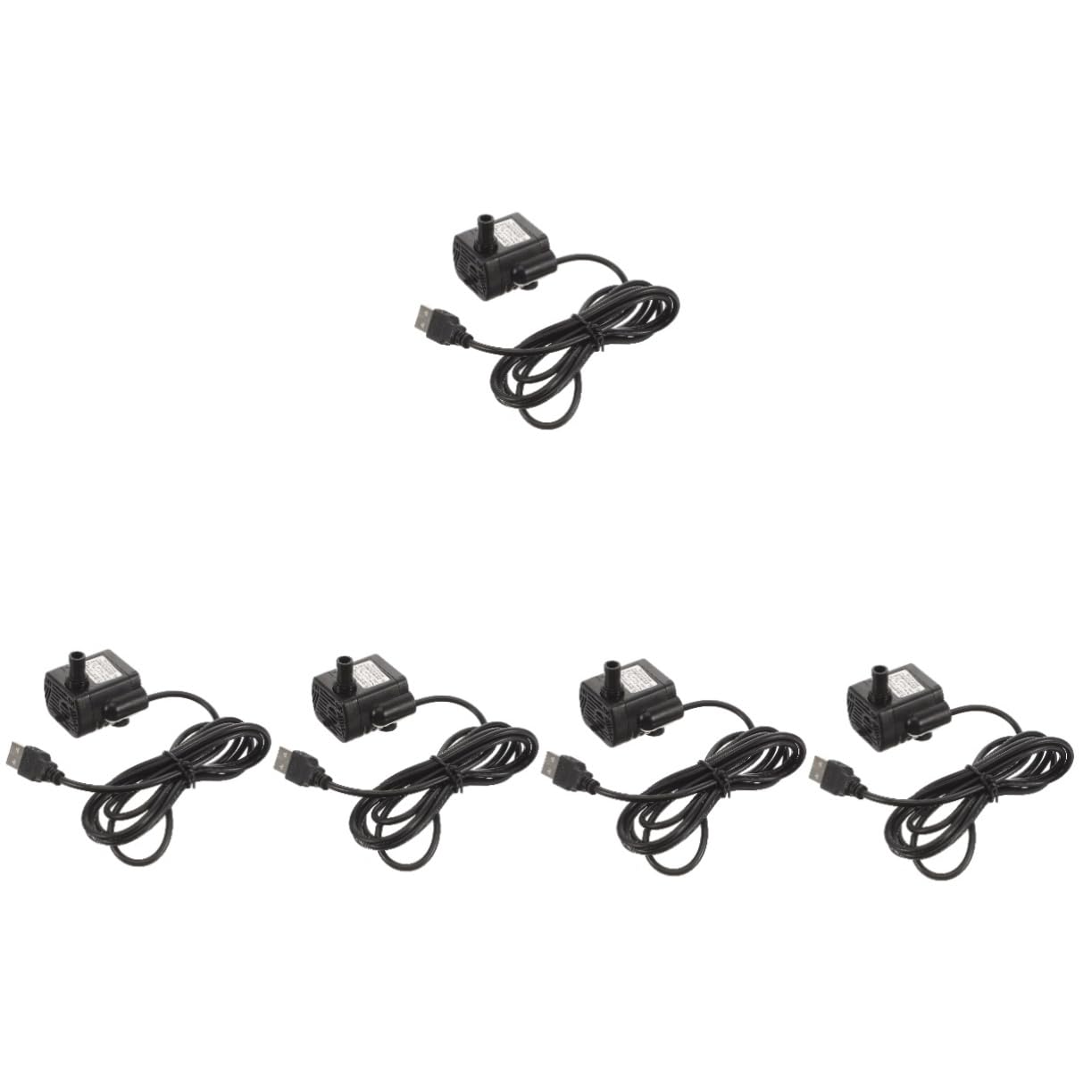 Toyvian 5 Pezzi Micropompa Dell'acqua Pompa Dell'acqua Per Fontana Fontana D'acqua Pompa Acqua Acquario Nero Plastica