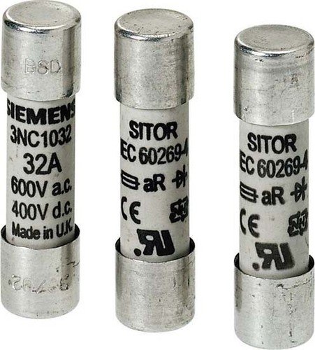 Siemens SIRIUS – Cartuccia fusibile cilindrico Sitor AR 16 A 600 V AC 400 VDC