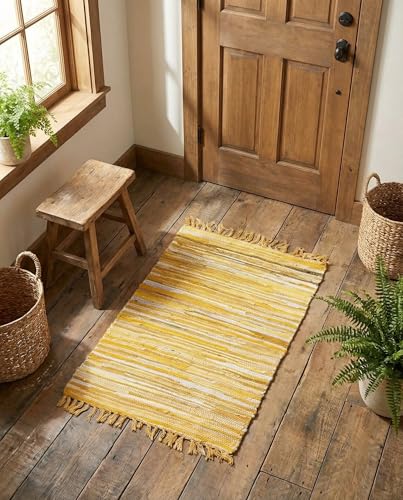 Tapete Rugs.com Chindi Cotton 2' x 3' Amarillo miniatura 3