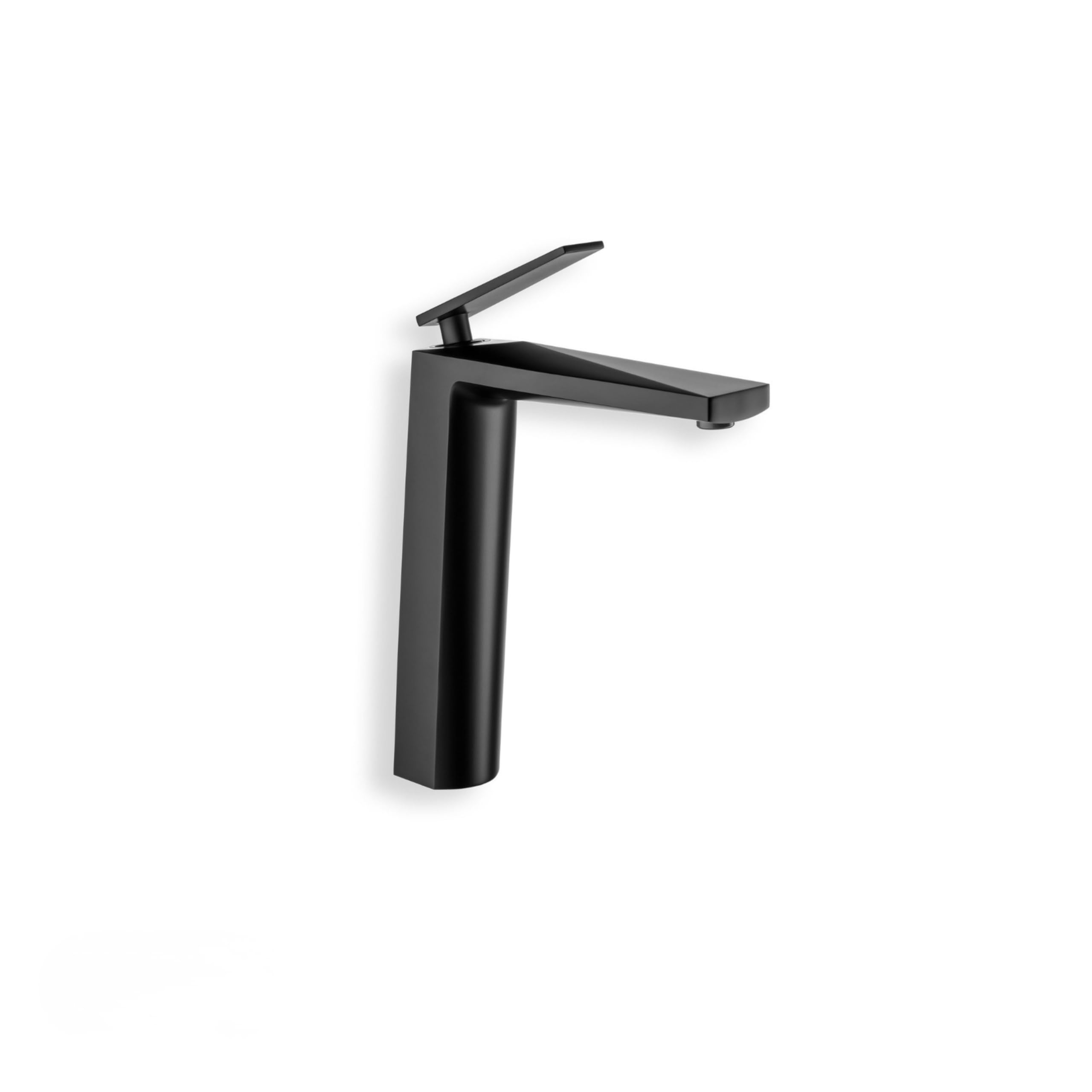 44S1-B Wasserhahn Bad Schwarz Matt | Design Waschtischarmatur Hoch aus Messing | Badezimmer Wasserhahn Wassersparend | Armatur Waschbecken mit Keramikkartusche | Badarmatur Schwarz | Design Waschtischarmatur Hoch Aus Messing, Badezimmer Wasserhahn, Schwar