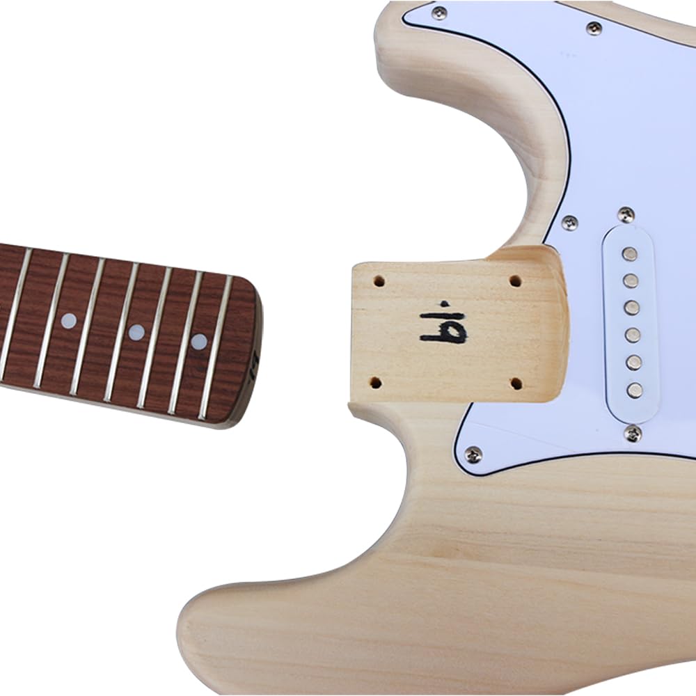 Zestaw gitarowy DIY z korpusem mahoniowym Gryf mahoniowy z podstrunnicą z palisandru 6 strunowy Zestaw gitary elektrycznej DIY ze wszystkimi komponentami do zbudowania własnej gitary