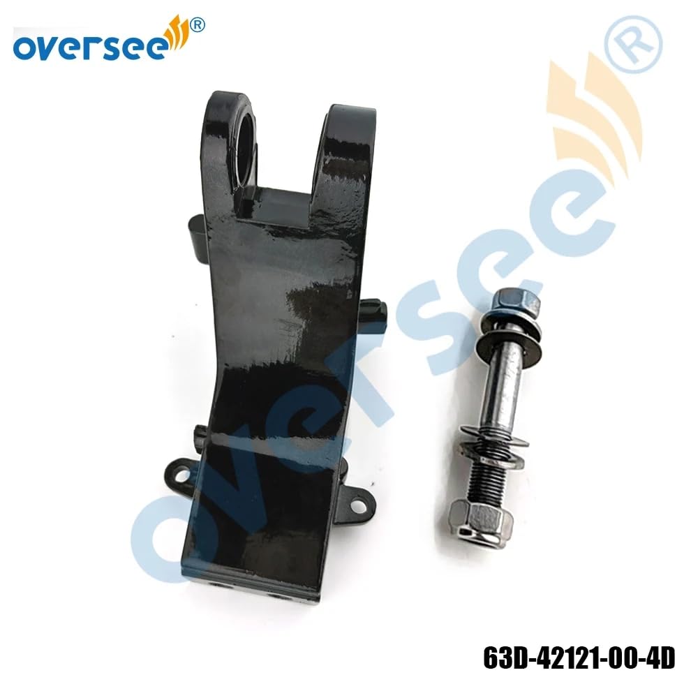 OVERSEE 63D-42121-00-4D Bracket for Yamaha Outboard Motor Steering F40-50-60HP 63D-42121 Bracket, Black