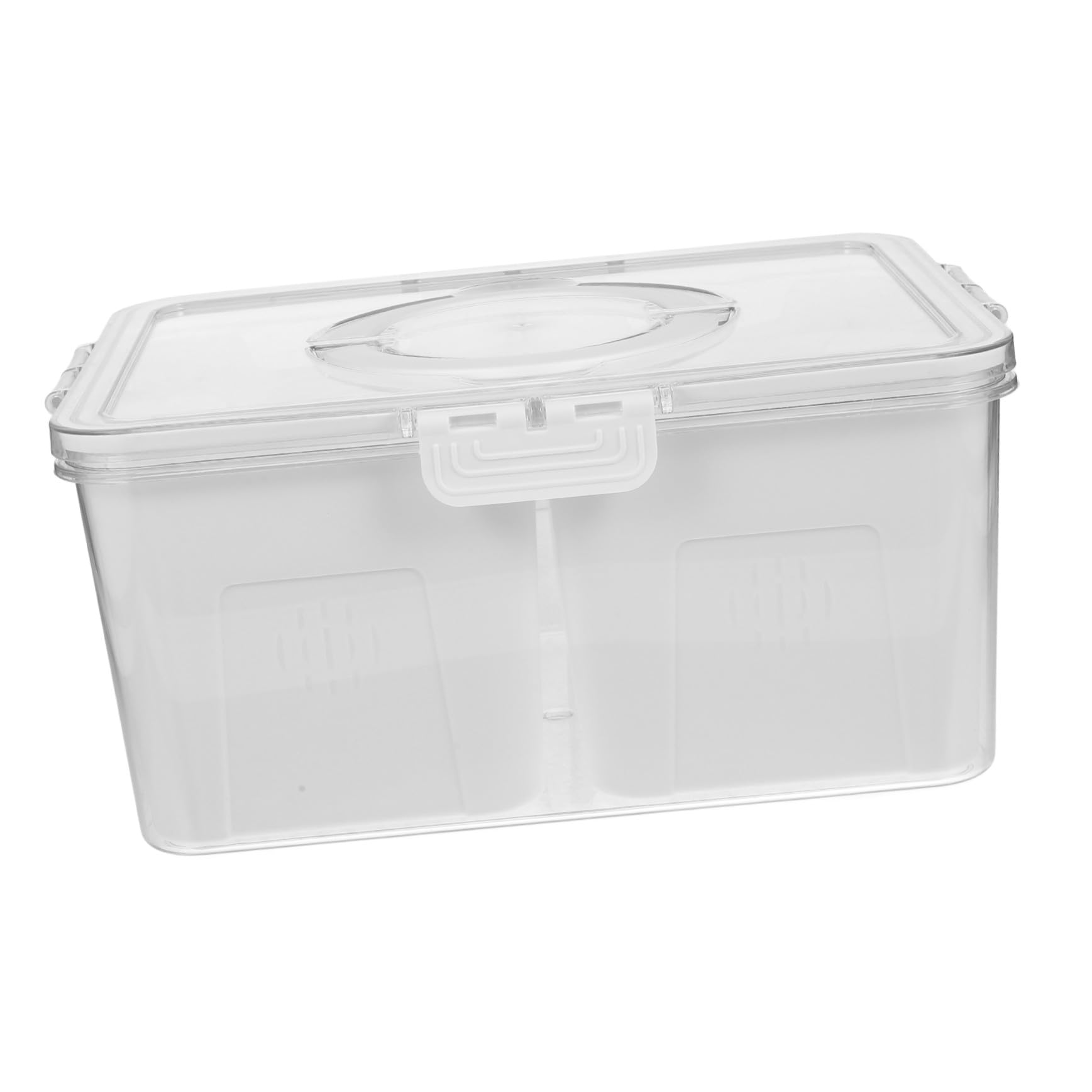 Frischeboxen für Lebensmittel mit Mehrkammer Design aus Kunststoff | Durchsichtige Lebensmittelbehälter, für Kühlschrankorganisation und Aufbewahrung von Teig und Fleisch