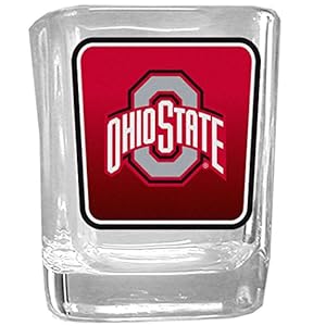 NCAA Siskiyou Sports Fan Shop Ohio State Buckeyes Square Glass Shot Glass Single Team Color
