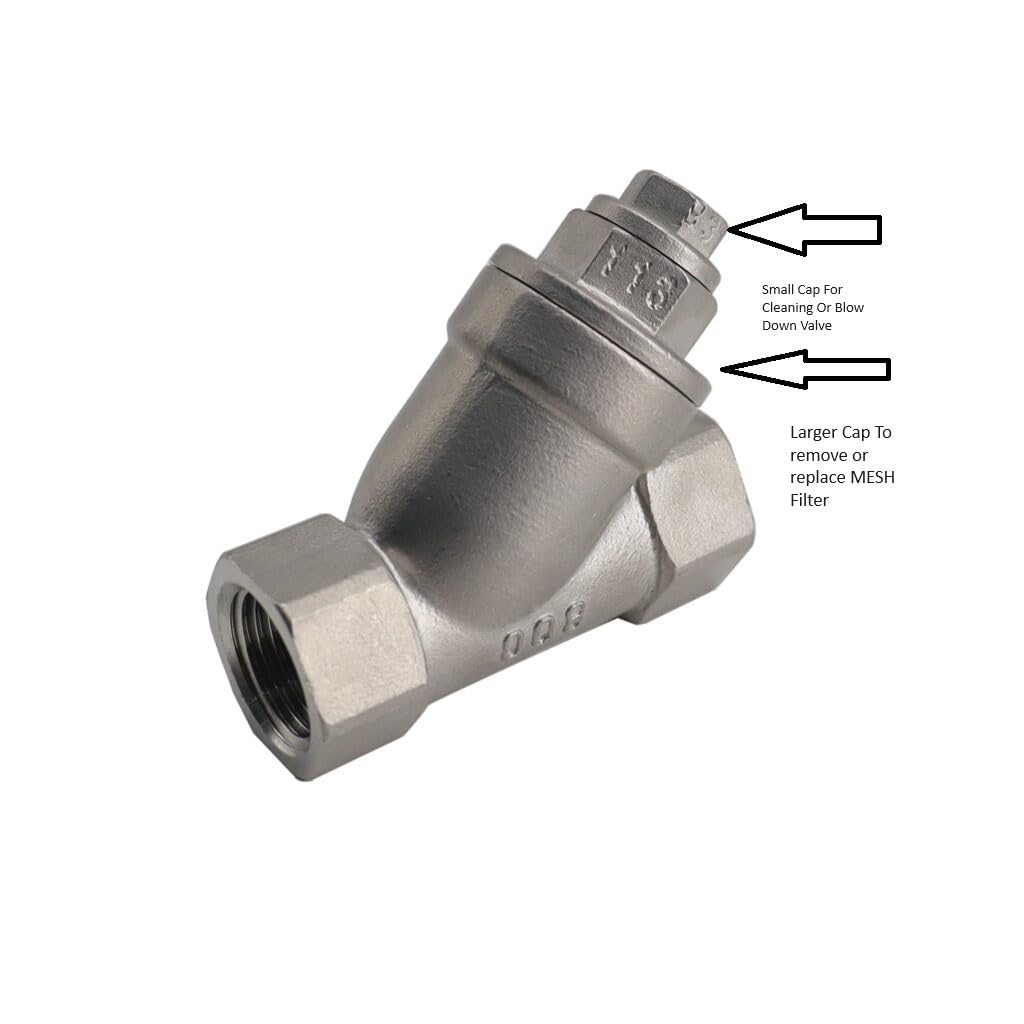 3/4" Y Strainer Stainless Steel 316 800 PSI WOG 20 Mesh