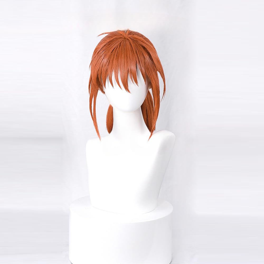 Amazon.co.jp: 緋村剣心 オレンジ色 ポニーテール コミケ ウィッグ