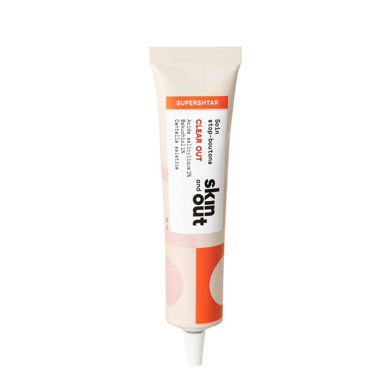 Skin & Out – Soin Boutons – 99% Naturel – Traitement ciblé stop-boutons avec Acide Salicylique 1% & Bakuchiol – Soulage les boutons, purifie et prévient l’apparition de marques post-boutons