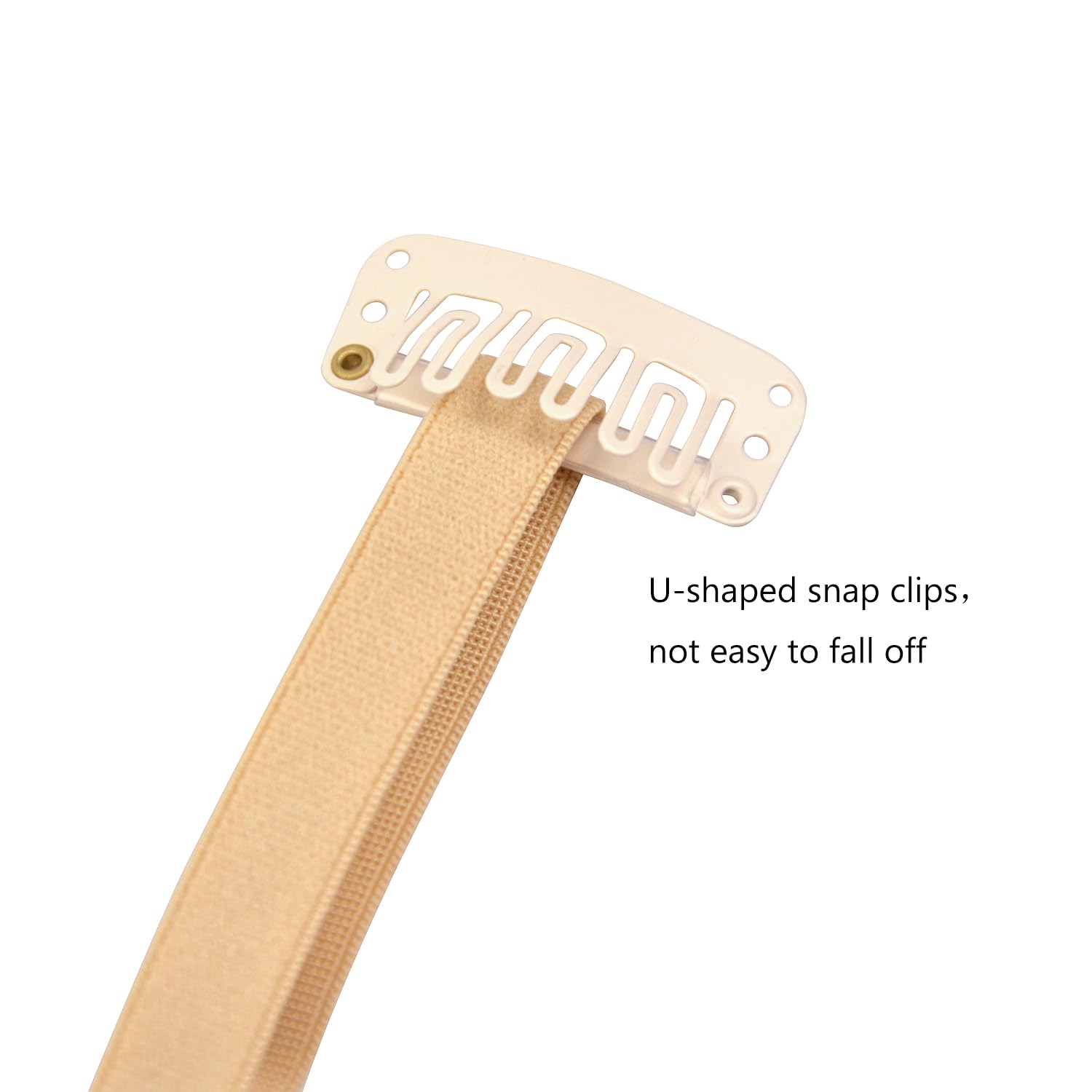 4 Pcs Face Lift Bands Adjustable Elastic Eyelids Lift Straps with Clips for Face Shaping (24cm Blonde Single Bands) - Image 4