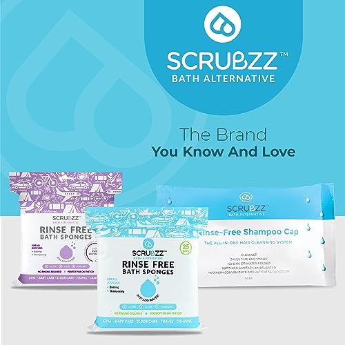 Scrubzz Shampoo Caps No Rinse for Elderly and Bedridden Patients, Rinse Free Shampoo Caps for Post Surgery and Hospital Stays, Waterless Hair Washing Shower Caps - 6 Pack - Thumbnail 7