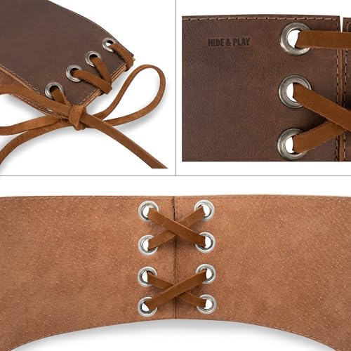 Hide & Play, Lace-up Corset Waist Belt for Women, Vintage Cinch, Costume Accessory, Full Grain Leather, Handmade4