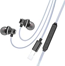 Modorwy Hearox Original USB-C Headphone | 14.2mm Drivers Surround Sound | DAC Chip-100% Support | in-Line Mic Type C Earphone| Compatible with i15, i16,Flip,Fold,S Series,1+ & Others (Black)