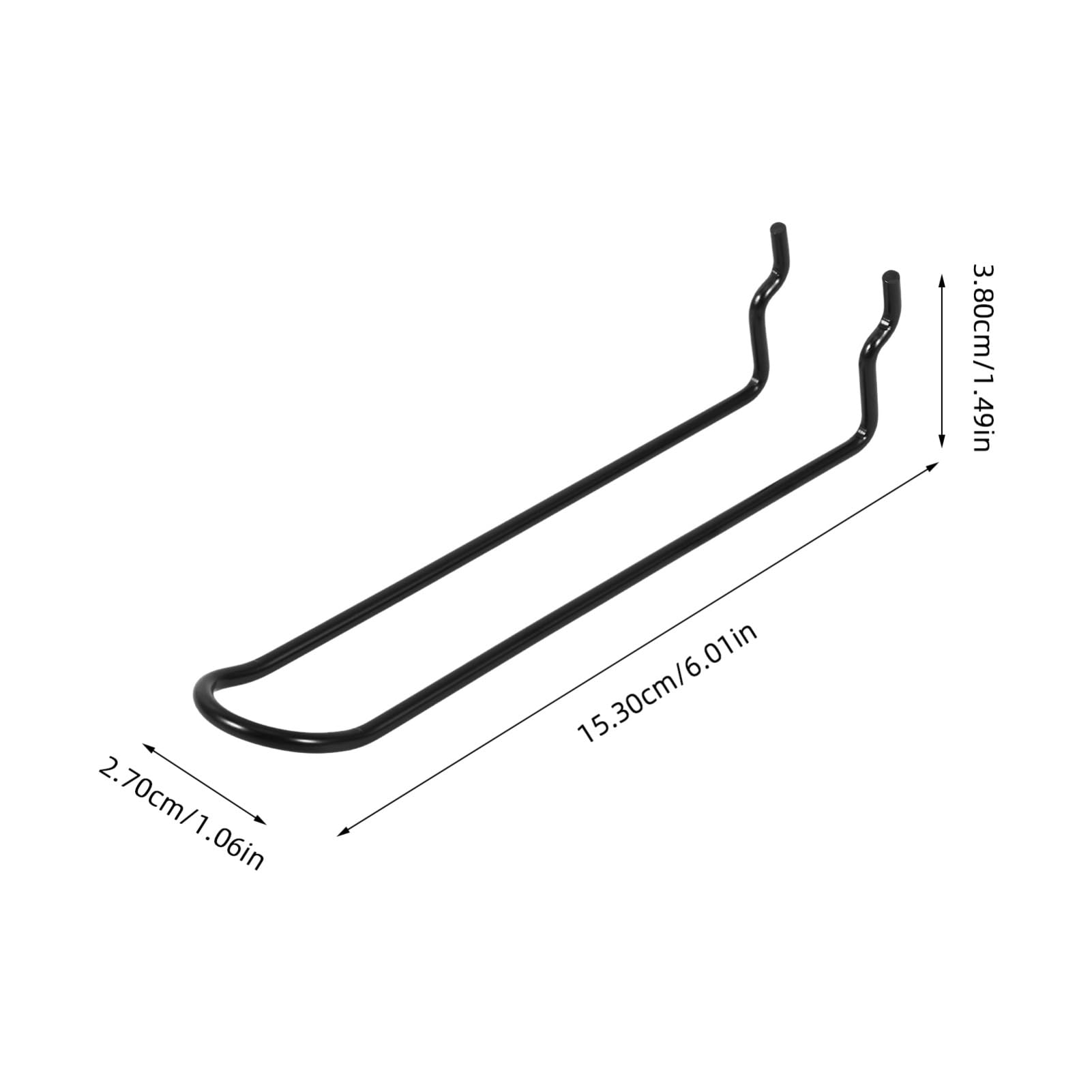 Holibanna 10Pcs Stainless Steel Pegboard Hooks Double Loop Tool Holders for Wrench Organizers Effortless Installation Compatibility for Garage and Workshop Use