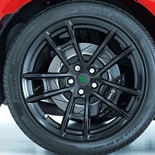 Image of IPG Compatible for Dodge Charger Challenger Durango Wheel Center Cap Decal Sticker Wrap Kit Personalize Your Vehicle (Inner Logo, Green)