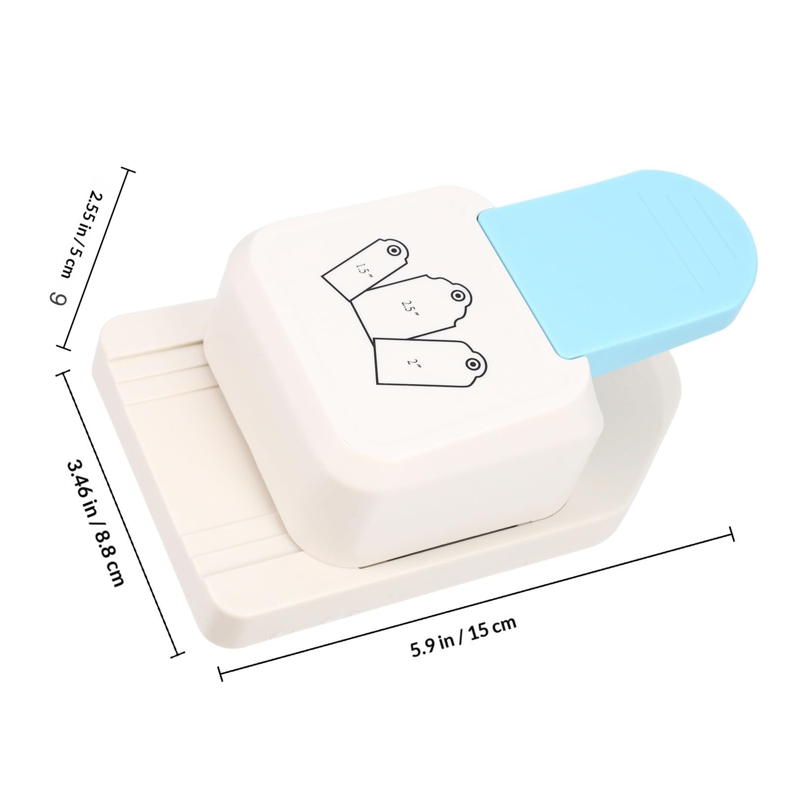 Générique Perforatrice D'étiquettes Machine à Perforer 3 Largeurs en ABS et Alliage de Zinc pour Loisirs Créatifs en Papier pour Activités D'art et Cartes