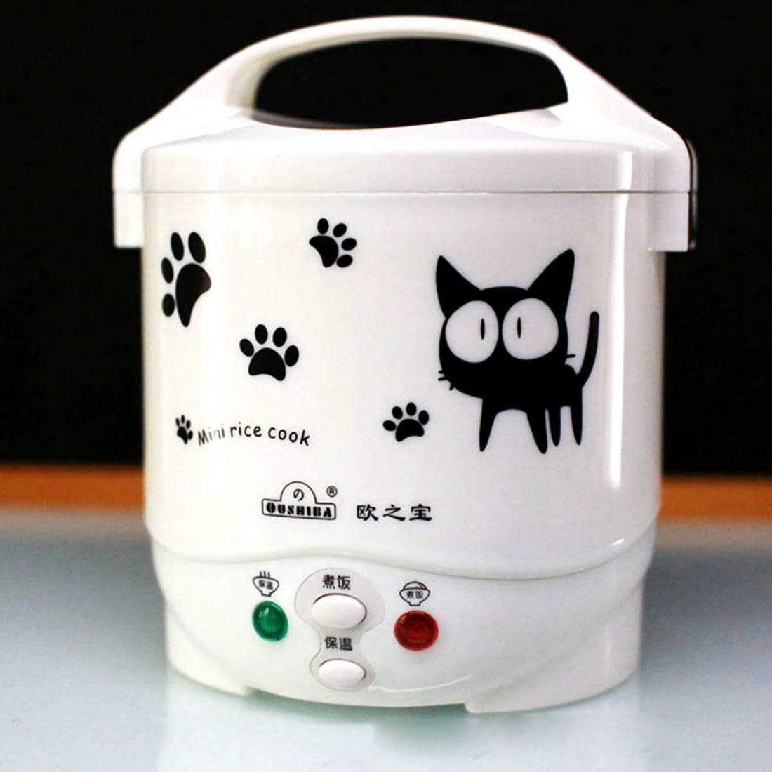 HHM OUSHIBA Car Auto Mini Special Non-stick Inner Pot Multi-function Rice Cooker 12V 1.0L Volume for Rice Soup Noodles Vegetable Dessert, Random Color Delivery (Color : Color2)