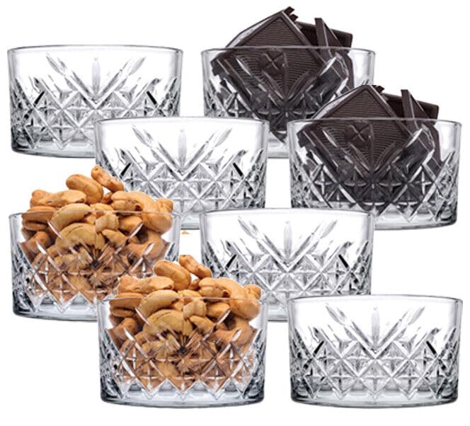 Queensway Home & Dining250ml Glass Mini Dessert Snacks Nuts Ice Cream Serving Bowls Party Dishes
