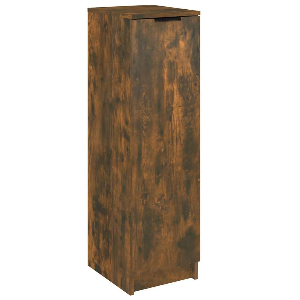 vidaXL Shoe Storage Cabinet - Smoked Oak Finish, Engineered Wood, 30x35x100 cm – Modern Style, Assembly Required, Ideal for Organising Footwear