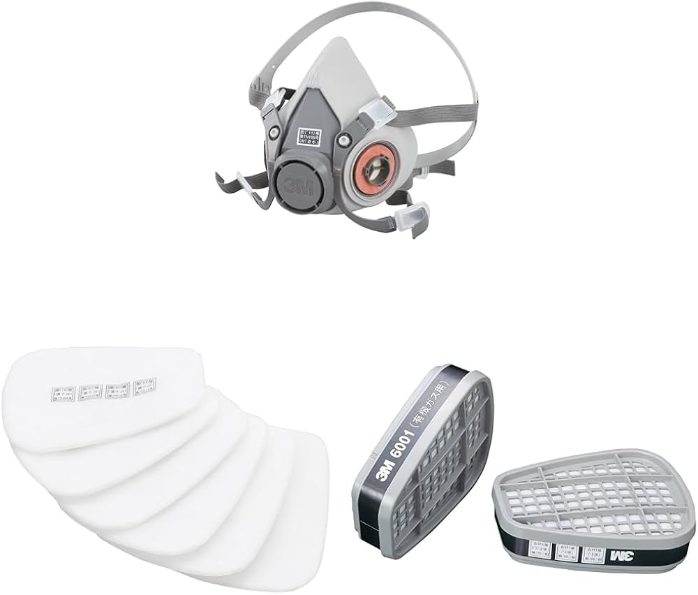 Amazon | [スリーエム] 【セット買い】 防毒マスク 半面形面体 6000