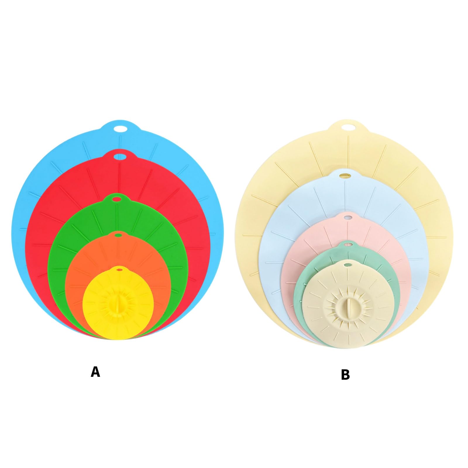 10 coperchi in silicone per ciotole a tenuta stagna, per avanzi, microonde, congelatore, facili da pulire, resistenti al calore, in silicone