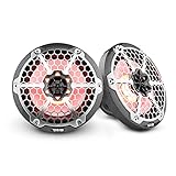 DS18 HYDRO CF-8M - High End Carbon Fibre Coaxial Speaker Pair - 2-Way Marine Speaker w/ Integrated R