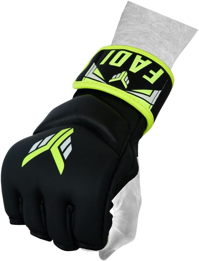 Optima Fight MMA Gloves - Unisex Martial Arts Open Palm Kickboxing Glove for Punching Bag, Sparring, MMA, Muay Thai Karate