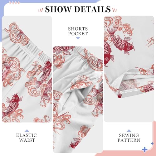 ZZXXB Carp Clouds Boys Long Pants Soft Trousers Elastic Waist Kids Lounge Bottoms with Pockets S-XL4