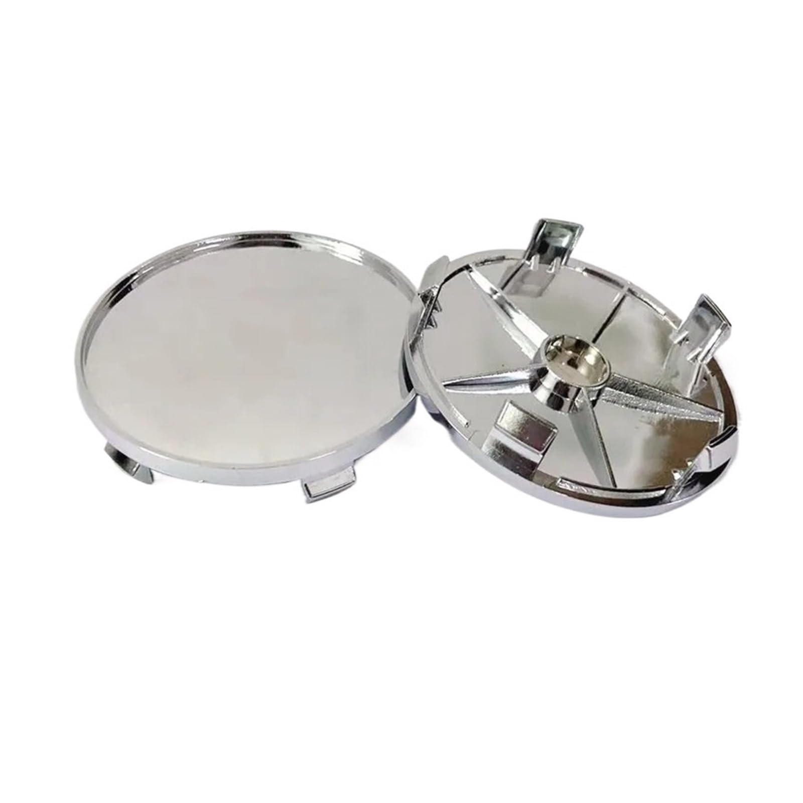 1 Pièces 68mm Chrome Argent Base Vierge Jantes De Voiture Couverture Roue Centre Moyeu Caps Auto Accessoires
