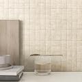 M MOFIT Marble Kitchen Peel and Stick Backsplash Square Mosaic Wall Tiles(Beige 10PCS)