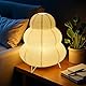 Reispapier Lampenschirm, Papier Tischlampe Weiß Nachttischlampe Stehlampe Tischleuchte Lampenschirm mit E14 Fassung, Schalten und Glühbirne, Hängelampe Ersatzlampenschirme 1.5m kabel, H 26cm