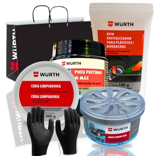 Revitalizador+ Cera Série Ouro+pretinho+luva+cheirinho WURTH ORIG...