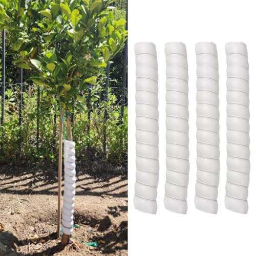 XhuangTech 4PCS Tree Trunk Protectors, 2 Size Spiral Tree Bark Wrap Protectors