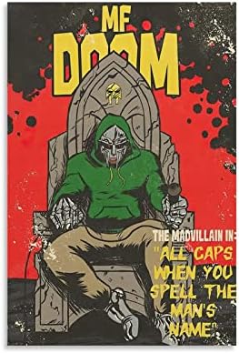 ENYPOLIS MF Doom Retro Poster HD Print Posters & Prints on Canvas Wall Art Poster for Room Decor MF Doom Unframe 12x18inch(30x45cm)