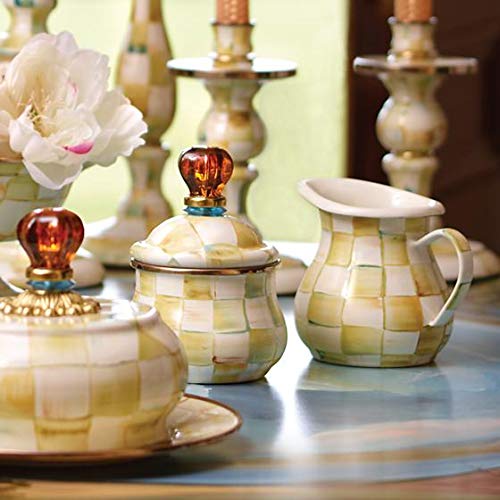Mackenzie-Childs Parchment Check Enamel Creamer