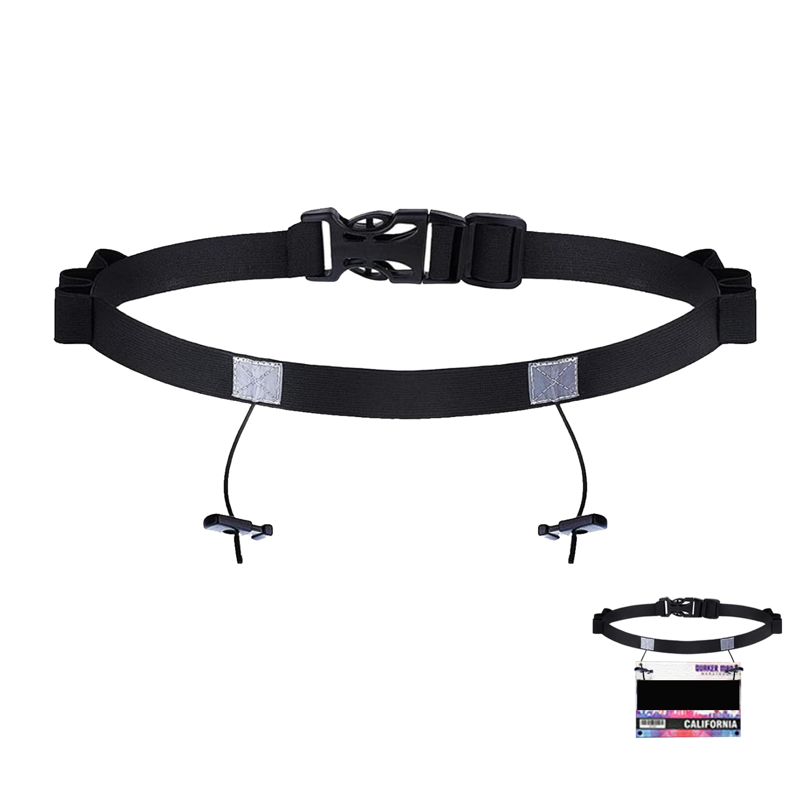 Ceinture Porte-dossard Pour Marathon Triathlon – 91 Cm, Ajustable, En Polyester, Légère 40 G, Avec Poche Pour Gels Et Téléphone