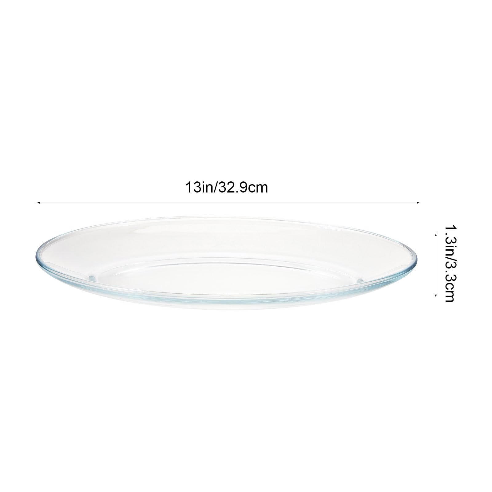 Servierplatte Vielseitig Einsetzbar aus Gehärtetem Glas Große Fischförmige Eleganter und Einfacher Glasteller Leicht zu Reinigen für Zuhause und Party