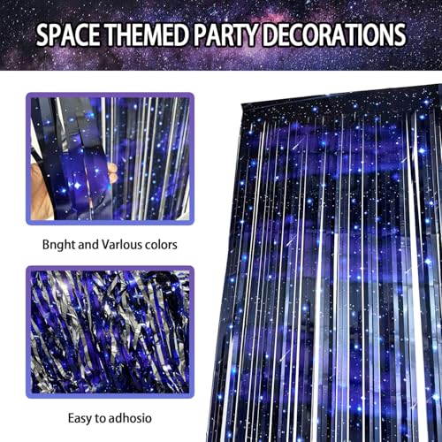 Cortinas de aluminio Galaxy azul 2 piezas 6.6 x 6.6 ft miniatura 4