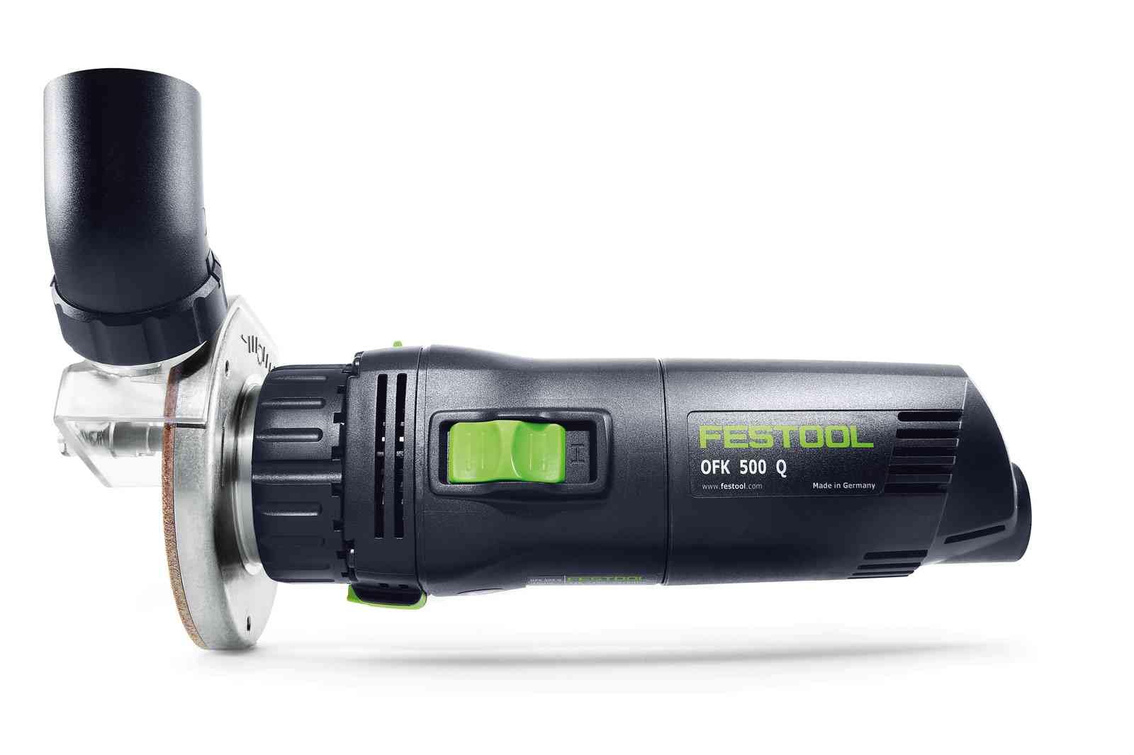 Festool Fresadora de Canto OFK 500 Q-Plus R3 con Systainer | Ajuste de profundidad 1/10 mm - cambio rápido de fresa - incluye fresa HW R3 y Systainer SYS3 M 187