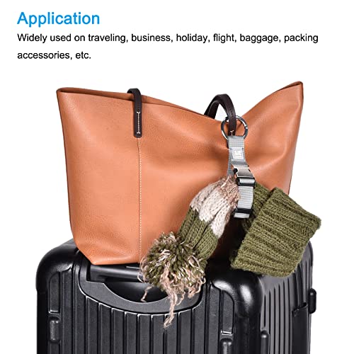 Image of MECCANIXITY Luggage Strap, Jacket Gripper Holder Suitcase Belt Carry Clip for Backpack Travel Accessory, Gray Pack of 2