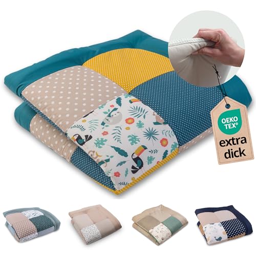 ULLENBOOM Krabbeldecke für Baby 100x100 cm – OEKO-TEX...